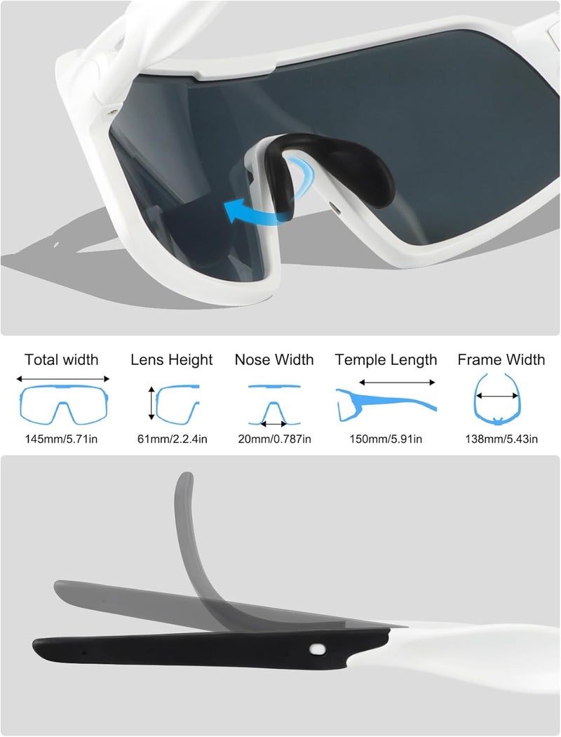 BangLong Polarized Sports Sunglasses for Men Women, UV Protection Sun Glasses for Baseball Running Cycling Fishing - Image 3